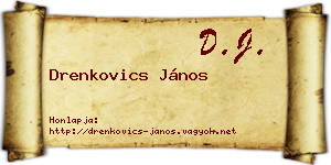 Drenkovics János névjegykártya