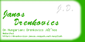 janos drenkovics business card